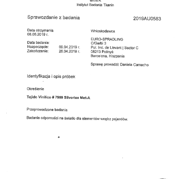 silvertex - tlumaczenie odpornosc swiatlo